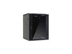 NETRACK 019-150-66-022 wall/hanging cabinet 19 15U/600 mm glass door black remov. side pan.