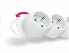 CONNECT IT prodlužovací kabel 230 V, 6 zásuvek, 2 m, s vypínačem (bílý)