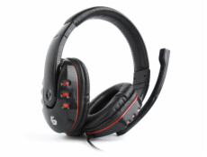 GEMBIRD GHS-402 Gembird Gaming sluchátka s mikrofonem a regulací hlasitosti lesklé černé