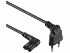 Kabel zasilający Gembird kątowy   ósemka   C7 do notebooka, radiowy 1m (PC-184L)