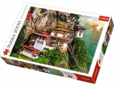 Trefl Puzzle 2000 dielikov Tigrie hniezdo, Bhután (27092)