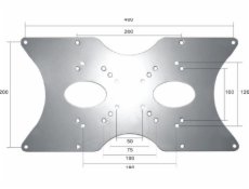 Neomounts FPMA-VESA400 - Upevňovací komponent (doska adaptéra VESA) - pre Displej LCD - strieborná - veľkosť obrazovky: 22"-52"