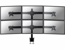 Neomounts FPMA-D700D6 - Montážna sada - plný pohyb - pre 6 LCD displejov - čierna - veľkosť obrazovky: 19"-27" - upevnenie svorkou, upevniteľné na stôl
