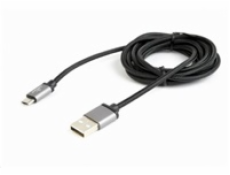 GEMBIRD Kabel CABLEXPERT USB A Male/Micro B Male 2.0, 1,8m, opletený, černý, blister
