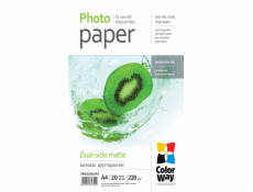 COLORWAY fotopapír/ dual-side matte 220g/m2, A4/ 20 kusů