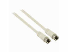 NEDIS kabel anténní/ F zástrčka - F zástrčka/ bílý/ 1,5m