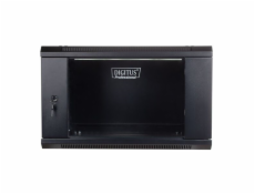 DIGITUS DN-WU19 04U/450/B DIGITUS Wall Mount Cabinet 19 4U 279/600/450mm, glass door, black, unmounted