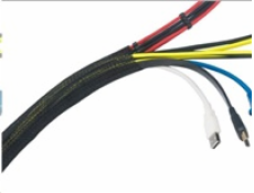 AKASA káblový organizér, čierny, Black Braided Cable Sleeve Wrap, 2M
