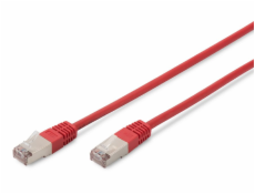Digitus CAT 5e SF-UTP patch cable, Cu, PVC AWG 26/7, length 1 m, color red
