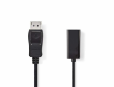 Nedis CCGB37150BK02 - DisplayPort – HDMI Kabel | DisplayPort Zástrčka - HDMI Zásuvka | 0,2 m | Černá barva