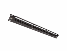 Solarix 19  Patch panel 24 x RJ45 CAT5E UTP 150 MHz černý 1U,  SX24-5E-UTP-BK