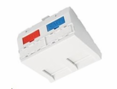 SOLARIX Modul French style Solarix 45x45mm pro 2 keystony úhlový bílý SXF-M-2-45-WH-U