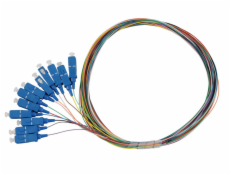 Solarix pigtail SC pc, SM 09/125, 1,5m, balení 12ks barevně rozlišeno,  SXPI-SC-PC-OS-1,5M-12PCK