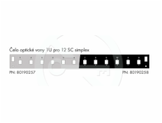 Čelo optické vany 1U pro 12 SC simplex BK