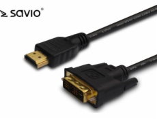 Kabel Savio HDMI - DVI-D 1.8m czarny (cl-139)