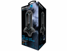Sandberg držák na náhlavní soupravu Bungee, 3x USB 3.0 + 1x micro USB