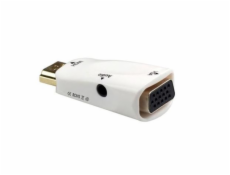 PremiumCord konvertor HDMI na VGA + audio/ bílý