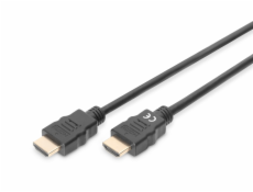 DIGITUS Vysokorychlostní propojovací kabel HDMI, typ A St / St, 2,0 m, s Ethernetem, Ultra HD 60p, zlatý, černý