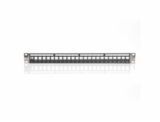 DIGITUS Modulární propojovací panel, stíněný 24 portů, Blank, 1U, Rack Mount, barevná černá průhledná pole štítků