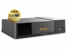 THOMSON DVB-T/T2 přijímač THT 709/ Full HD/ H.265/HEVC/ CRA ověřeno/ PVR/ EPG/ USB/ HDMI/ LAN/ SCART/ černý
