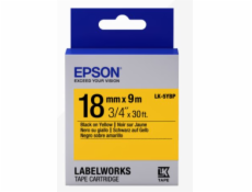 Epson Label Cartridge Pastel LK-5YBP Black/Yellow 18mm (9m)