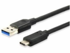 Equip kábel USB-A - USB-C USB 1 m čierny (12834107)