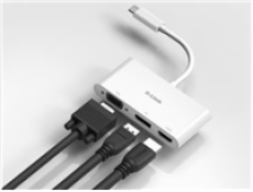 D-Link 3-in-1 USB-C to HDMI/VGA/DisplayPort Adapter