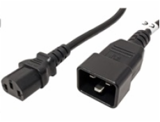 PremiumCord Kabel síťový propojovací 230V 10A 3m, konektory IEC 320 C13 - IEC 320 C20