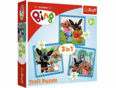 Trefl Puzzle 3v1 Zábava s přáteli Bing