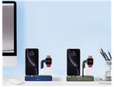 COTEetCI nabíjecí stanice Base29 3v1 pro Apple iPhone & Watch & AirPods/Pro stříbrná