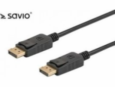Kabel Savio DisplayPort - DisplayPort 2m czarny (SAVIO CL-136)