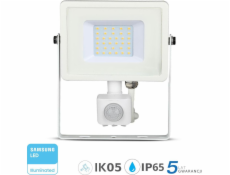 Floodlight V-TAC LED projektor 30W 2400lm 4000K SAMSUNG dioda s PIR pohybovým senzorem Bílá IP65 458