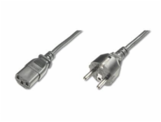  Napájací prepojovací kábel Typ Schuko rovný/IEC C13 M/F 1,2m Čierny