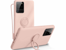 Silikonové pouzdro Alogy Ring Ultra Slim Alogy pro Samsung Galaxy S20 Ultra Pink