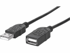 Manhattan USB kábel USB-A – USB-A 1,8 m čierny (338653)