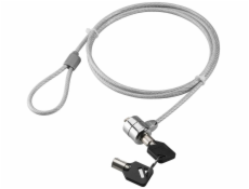 TECHLY 106060 Notebook security cable lock with key 1.4m steel silver