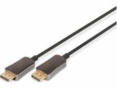 Digitus DisplayPort AOC hybridný pripojovací kábel M/M, 20m, UHD 8K @ 60Hz, CE, zlato, bl