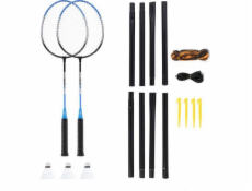 NILS NRZ012 STEEL badminton set 2 rackets + 3 shuttlecocks + 195x22cm net + case