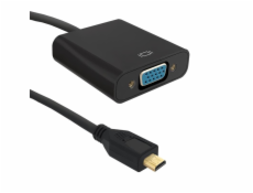 Adapter AV Qoltec HDMI Micro - D-Sub (VGA) + Jack 3.5mm czarny (50403)