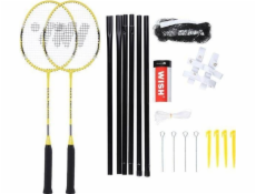 WISH Alumtec 4466 Badminton Rocket Set Yellow 2 PCS + Shuttlecock 3 PCS + Mesh + Wish Lines