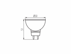 LED žiarovka Kanlux TOMI LED5W MR16-CW 5300K Gx5,3 22705