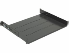 NETRACK 119-100-350-022 equipment shelf 19inch 1U/350mm support charcoal