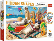 Puzzle Hidden Shapes Kocie wakacje
