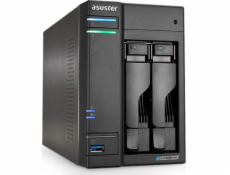 Asustor AS6602T 2-bay NAS Lockerstor 2, 4GB DDR4, 2xM.2, 2x2.5GE, 3xUSB3.2, Celeron J4125 4core 2.0GHz