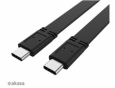 Akasa AK-CBUB60-10BK USB-C 3.2, 1m, černý 20G, 46W PD, 4K@60Hz