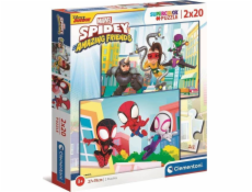 Puzzle 2x20 dílků Spidey a super kamarádi