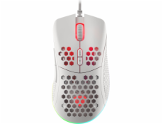 Genesis herná optická myš KRYPTON 555/Herná/Optická/8 000 DPI/Drôtová USB/Biela