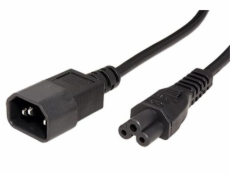 Kabel EC320 C14 - C5 (trojlístek) 1,8m, černý