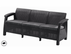 Zahradní nábytek Keter Corfu love seat max třísedačková pohovka grafitová