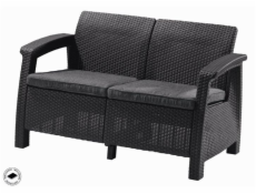 Zahradní nábytek Keter Corfu love seat dvousedačka grafitová